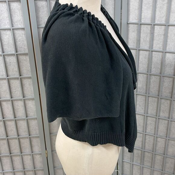 Club Monaco Draped Cardigan, Slate Grey, Size Extra Small, Open-Front. - Picture 2 of 4